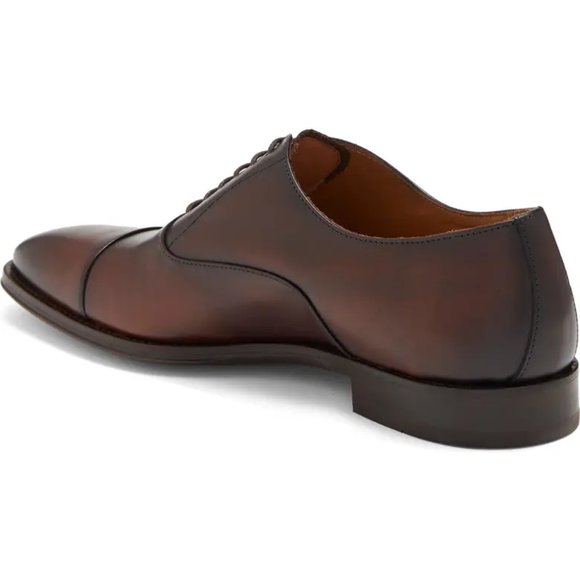 Antonio Maurizi Cap Toe Leather Oxford in Cognac main image 5
